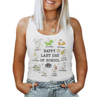 Happy Last Day Of School End Of School YearGoose Teacher Women Tank Top - Monsterry