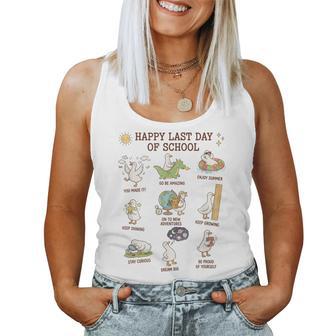 Happy Last Day Of School Goose Teacher Graduation Women Tank Top - Thegiftio UK