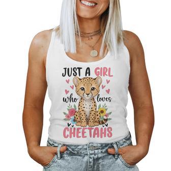 Just A Girl Who Loves Cheetahs Women Tank Top - Thegiftio UK