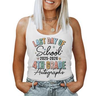 Last Day Of School Autograph 4Th Grade Graduation Boys Girls Women Tank Top - Thegiftio UK