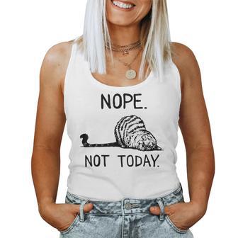 Lazy Cat Nope Not Today Cat Lover Love Cats Cat Girls Kids Women Tank Top - Thegiftio