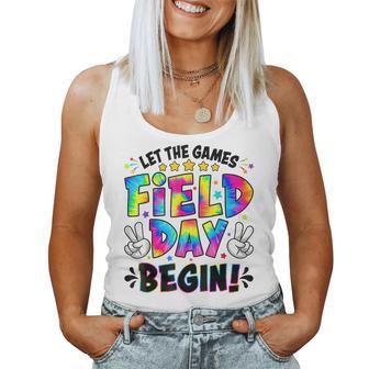 Let The Games Field Day Begin Tie Dye Adults Teacher Kids Women Tank Top | Mazezy