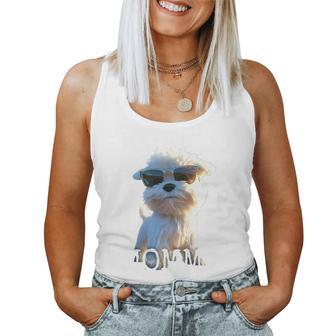 Maltese Mommy Perros Mamá Día De La Madre Mom Dulce Maltés Camiseta sin mangas para mujer - Regaloses