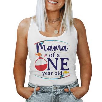 Mama Of The Big One Fishing O-Fish-Ally Birthday Boy Family Women Tank Top - Thegiftio UK