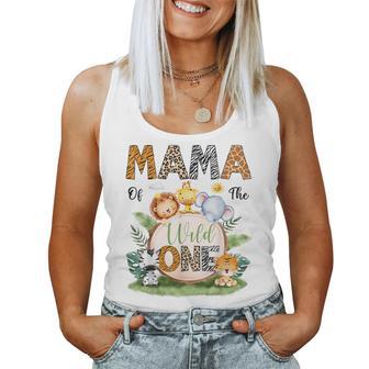 Mama Of The Wild One Safari Jungle 1St Birthday Matching Women Tank Top - Thegiftio UK