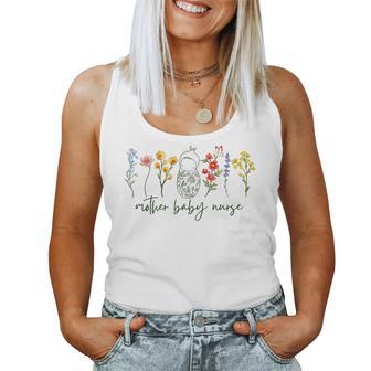 Mother Baby Nurse Wildflower Postpartum Nurse Graduation Women Tank Top - Thegiftio UK