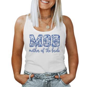 Mother Of The Bride Mod Toile Floral Matching Wedding Party Women Tank Top | Mazezy