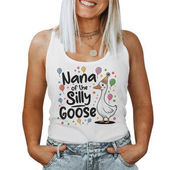 Nana Of The Silly Goose 1St First Birthday Family Matching Women Tank Top - Thegiftio UK