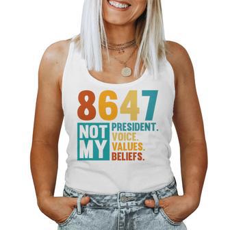 Not My President 8647 Anti-Trump Political Protest Tri-Blend Women Tank Top | Mazezy