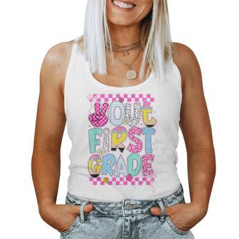 Peace Out 1St Grade Graduation Last Day School Girls Kids Women Tank Top - Thegiftio UK