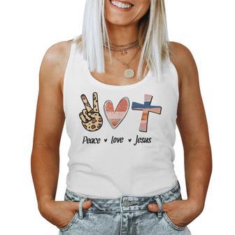 Peace Love And Jesus Cruz De Pascua Para Hombres Es Niños Y Niñas Camiseta sin mangas para mujer - Regaloses