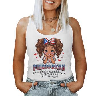 Puerto Rican Princess Puerto Rico Girl Hispanic Heritage Women Tank Top | Seseable UK