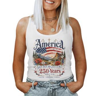 Retro Daisy America God Shed His Grace On Thee 250 Years Women Tank Top - Thegiftio UK