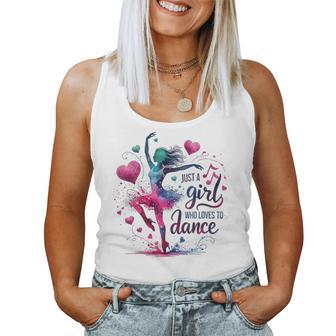 Retro Dance Just A Girl Who Loves To Dance Women Tank Top | Mazezy
