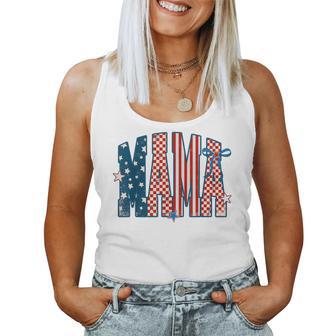 Retro Mama 4Th Of July Patriotic Mom Independence Day Women Tank Top - Thegiftio UK