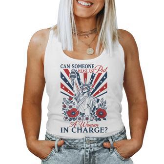 Retro Can Someone Please Just Put A Woman In Charge Women Tank Top - Thegiftio UK