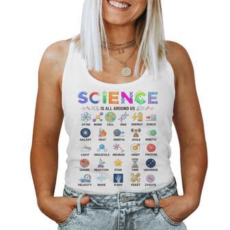 Science Is All Around Us Alphabet A-Z Stem Teacher Student Women Tank Top - Monsterry