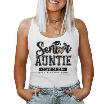 Senior Auntie Class Of 2026 Graduation Leopard Proud Women Women Tank Top - Thegiftio UK