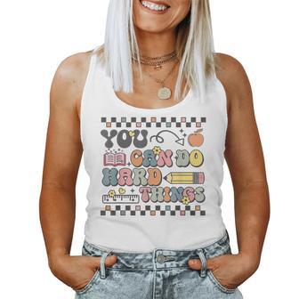 State Testing Test Day Teacher You Can Do Hard Things Women Tank Top - Thegiftio UK