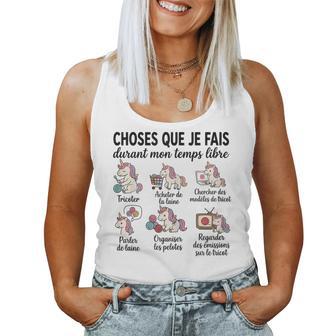 Tricot Humour Cadeau Tricoteuse Licorne Laine Débardeur pour femme - Cadeauxyz