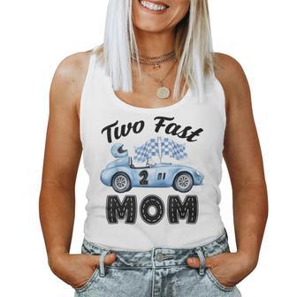 Two Fast Mom Of The Birthday Boy Racing Car Party Women Tank Top - Thegiftio UK