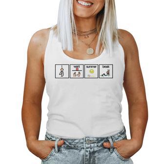 I Want Summer Break For Special Education Teacher Kids Women Tank Top - Thegiftio UK