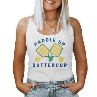 Women's Preppy Pickleball For Paddle Up Buttercup Women Tank Top - Thegiftio UK