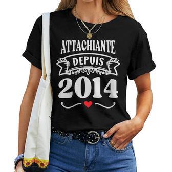 10 Ans Idée Cadeau Drole Anniversaire Attachiante Fille 2014 T-shirt femme - Cadeauxyz