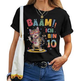 10 Geburtstag Junge Mädchen Geburtstags Katze Katzen T-shirt Frauen - Seseable