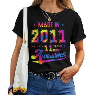 11歳男の子女の子 2011年生まれビンテージ11歳の誕生日 レディースTシャツ - Kawaiitshirt