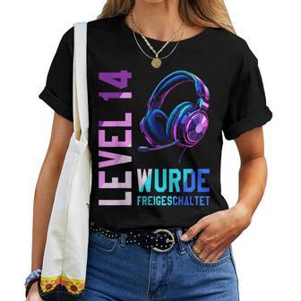 14 Geburtstag Junge Mädchen Nager Level 14 Jahre Gaming T-shirt Frauen - Seseable
