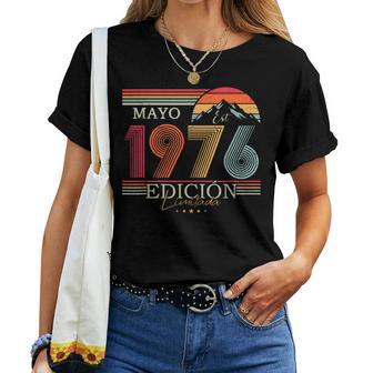 1976Intage Mayo Cumpleaños Retro Hombre Regalo Camiseta de mujer - Regaloses