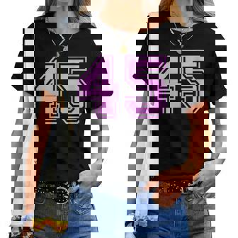 45 Matching De Filles Universitaires Universitaires Numéro 45 T-shirt femme - Cadeauxyz