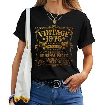 50歳 誕生日 男性女性intage 1976年1976年生まれ レトロデザインブランド レディースTシャツ - Kawaiitshirt