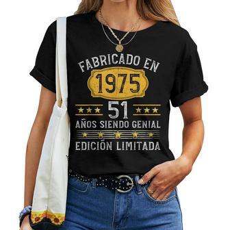 51 Años Cumpleaños Hombre Fabricado En 1975 Camiseta de mujer - Regaloses