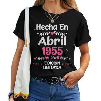 70 Cumpleaños 70 Años Hecha En 1955 Abril Camiseta de mujer - Regaloses