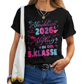 Abschluss Grundschule 2026 Einschulung 5Klasse Mädchen T-shirt Frauen - Seseable