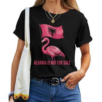 Albanien Flagge Pink Flamingo Albania Is Not Forale T-shirt Frauen - Geschenkecke
