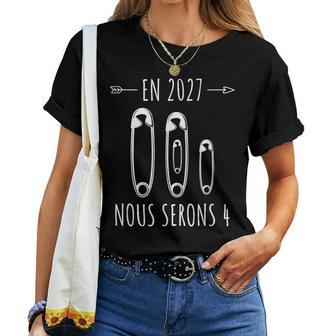 Annonce Deuxième Grossesse Maman Bébé En 2027 Nouserons 4 T-shirt femme - Cadeauxyz