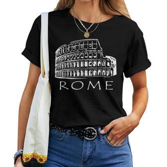 Antiguo Coliseo Romano Roma Italia Roma Texto Camisa Camiseta de mujer - Regaloses