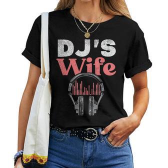 Auriculares Disco Jockey Marido Amante De La Música Divertido Dj Esposa Camiseta de mujer - Regaloses