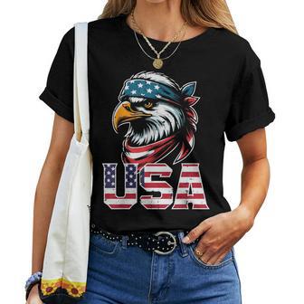 Bandana Drapeau Américain Aigle Américain 4 Juillet Pour Hommes S Enfants T-shirt femme - Cadeauxyz