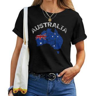 Bandera Australiana Envejecida Australiana Australiana Para Hombres Es Y Niños Camiseta de mujer - Regaloses