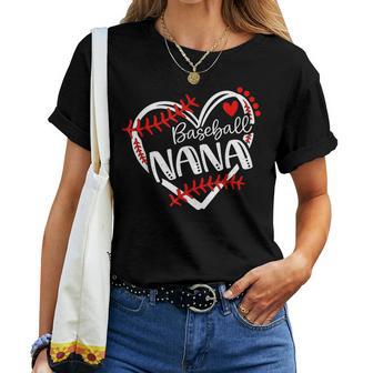 Baseball Nana Proud Grandma Baseball Love Women T-shirt | Seseable UK
