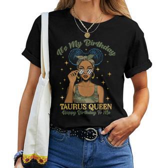 Birthday Taurus Queen Camo Black Woman African Zodiac Afro Women T-shirt | Mazezy