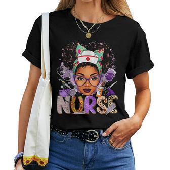 Black History Month Afro Melanin American Nurse Girl Women Women T-shirt | Seseable UK