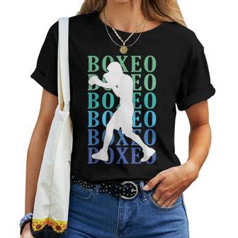 Boxeo Me Llama Boxing Boxeador Atleta Chico Niño Retro Camiseta de mujer - Regaloses