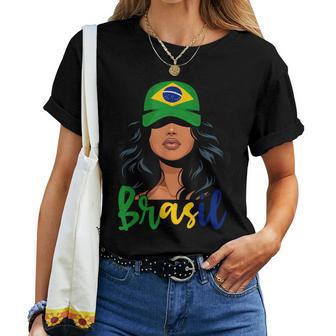 Brasileira Girl Brasil Flagtolzes Brasilien Damen T-shirt Frauen - Seseable