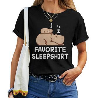 Capybara Capybaras Camisón De Pijama Para Dormir Cuello Camiseta de mujer - Regaloses