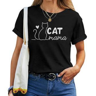 Cat Mom I Love My Cat Cat Mama I Love Cat Mom Women T-shirt | Mazezy